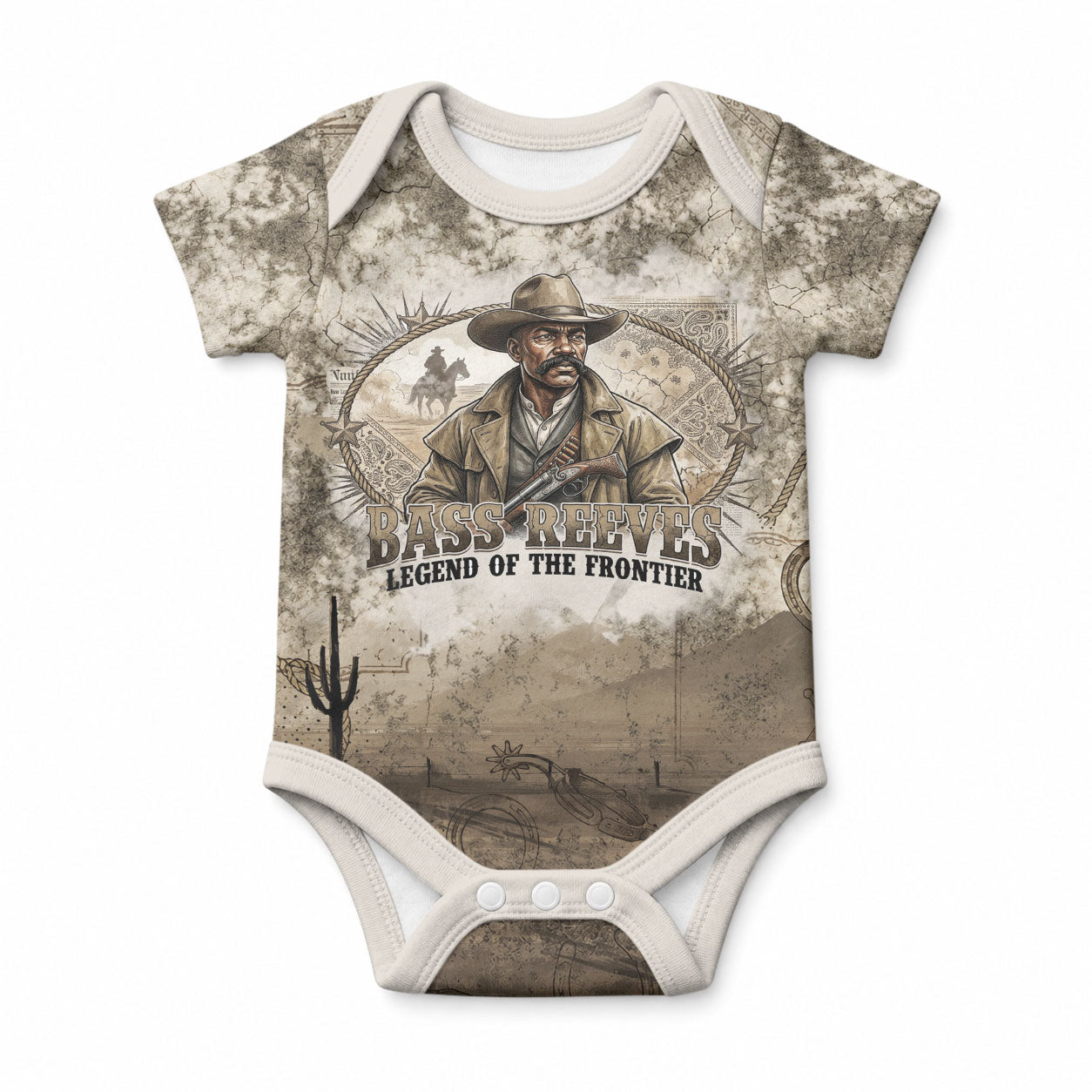 Bass Reeves Legend Black Cowboy Baby Onesie Western Legend Vintage - Legend Of The Frontier