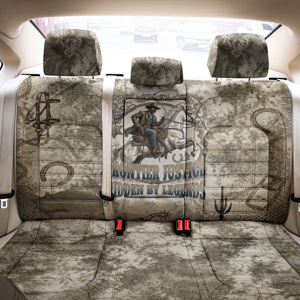 Bass Reeves Legend Black Cowboy Back Car Seat Cover Western Legend Vintage - Legend Of The Frontier