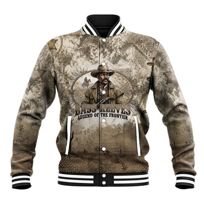 Bass Reeves Legend Black Cowboy Baseball Jacket Western Legend Vintage - Legend Of The Frontier
