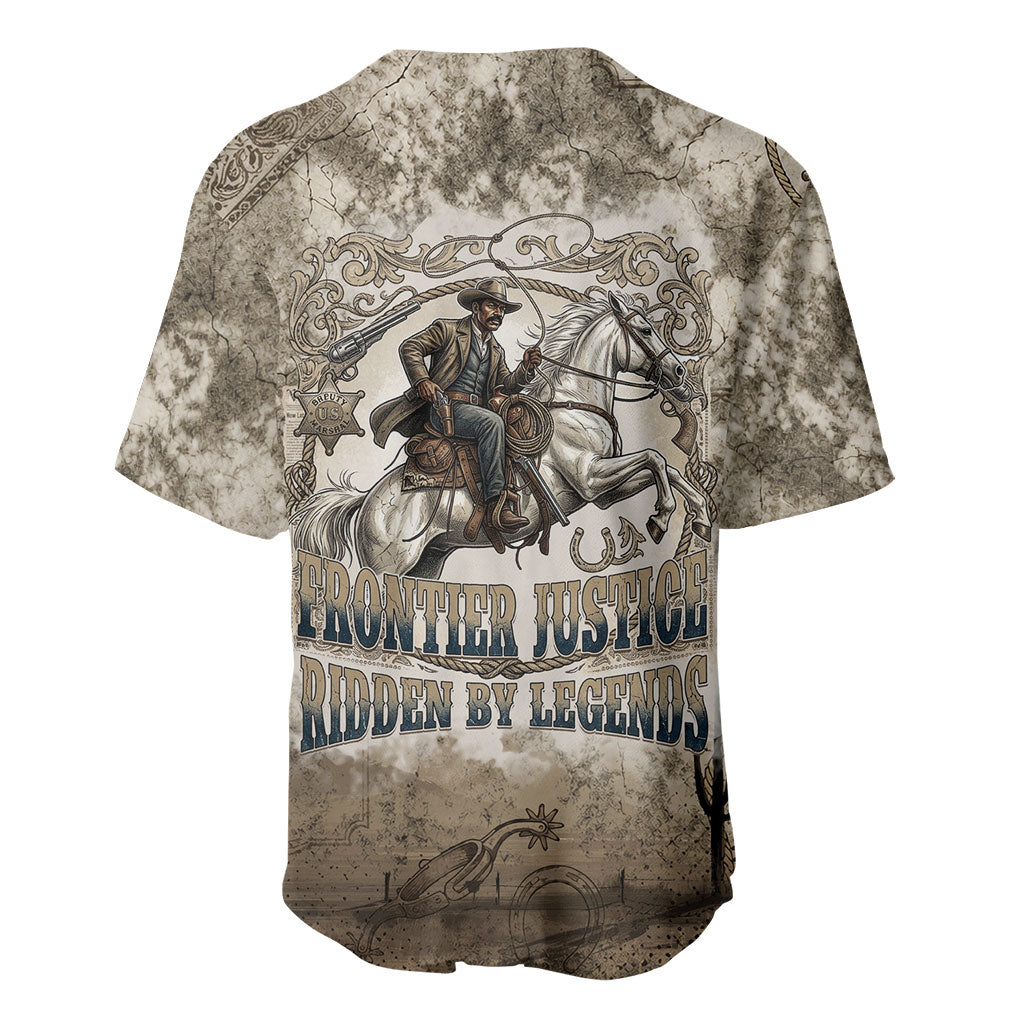 Bass Reeves Legend Black Cowboy Baseball Jersey Western Legend Vintage - Legend Of The Frontier