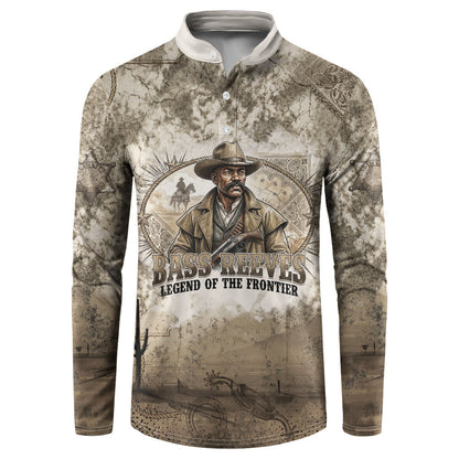 Bass Reeves Legend Black Cowboy Button Sweatshirt Western Legend Vintage - Legend Of The Frontier