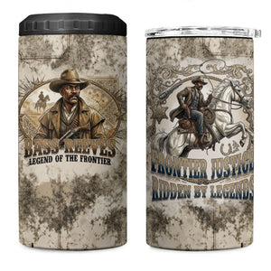Bass Reeves Legend Black Cowboy 4 in 1 Can Cooler Tumbler Western Legend Vintage - Legend Of The Frontier