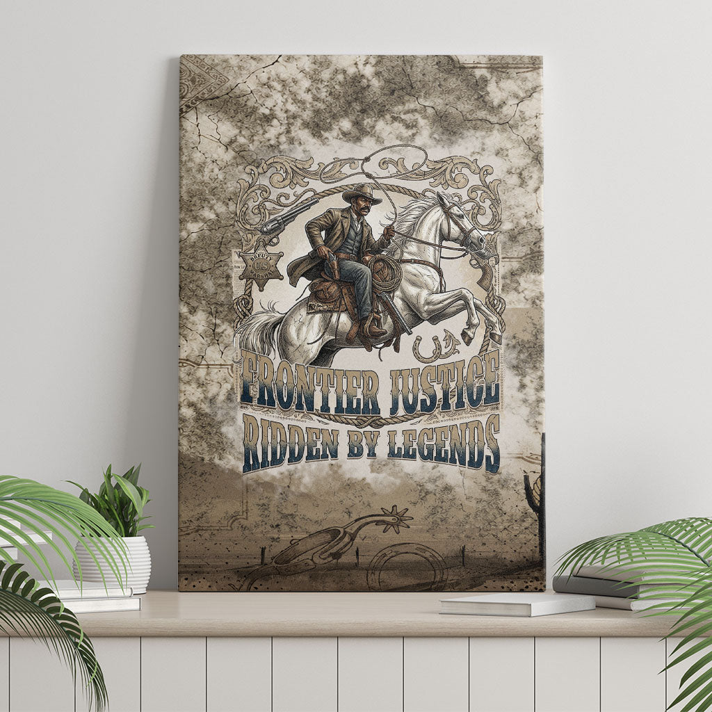 Bass Reeves Legend Black Cowboy Canvas Wall Art Western Legend Vintage - Legend Of The Frontier