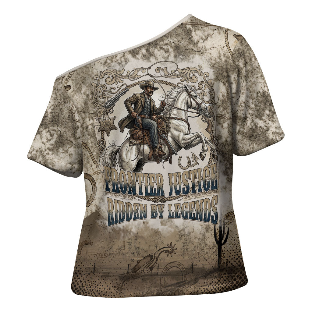 Bass Reeves Legend Black Cowboy Cross Shoulder Shirt Western Legend Vintage - Legend Of The Frontier