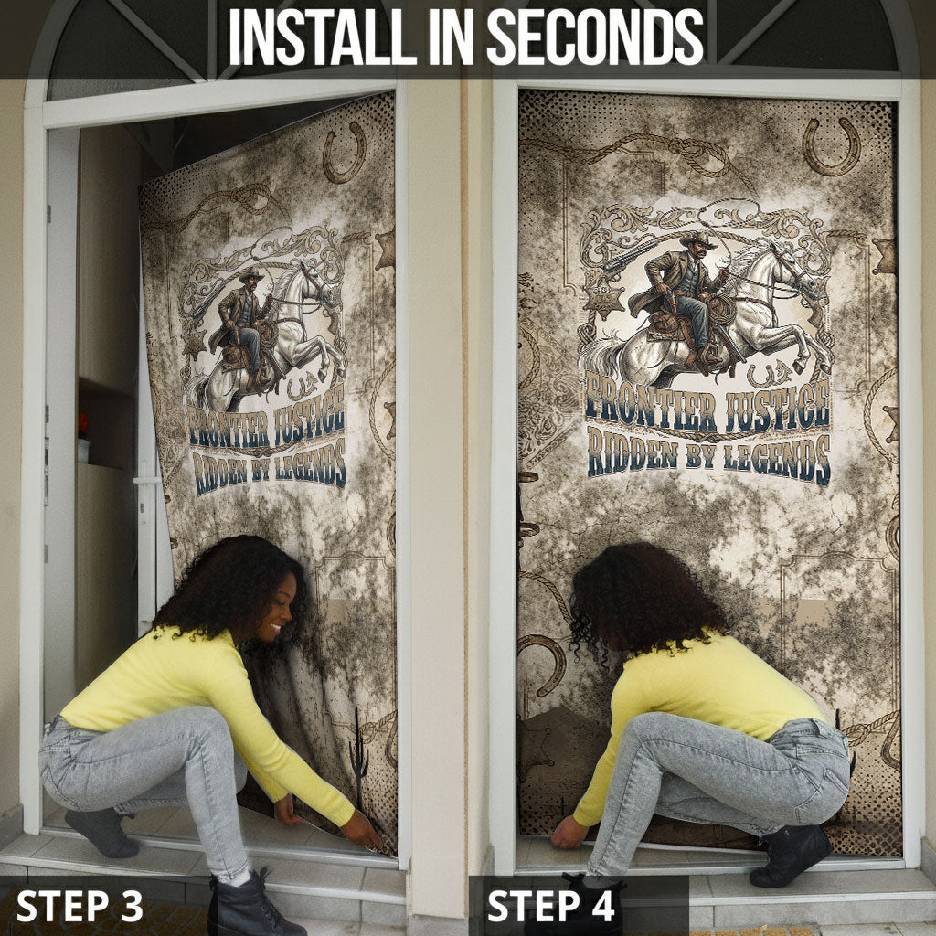 Bass Reeves Legend Black Cowboy Door Cover Western Legend Vintage - Legend Of The Frontier