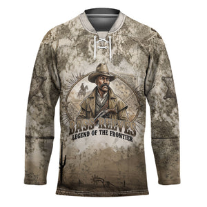 Bass Reeves Legend Black Cowboy Hockey Jersey Western Legend Vintage - Legend Of The Frontier
