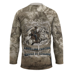 Bass Reeves Legend Black Cowboy Hockey Jersey Western Legend Vintage - Legend Of The Frontier