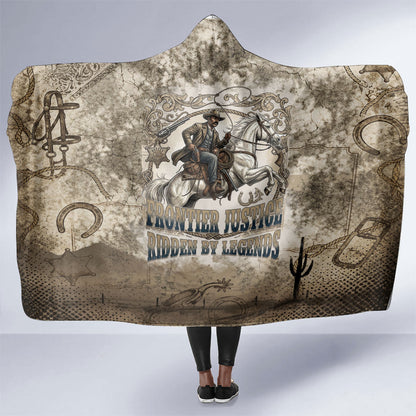 Bass Reeves Legend Black Cowboy Hooded Blanket Western Legend Vintage - Legend Of The Frontier
