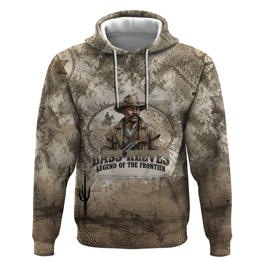 Bass Reeves Legend Black Cowboy Hoodie Western Legend Vintage - Legend Of The Frontier