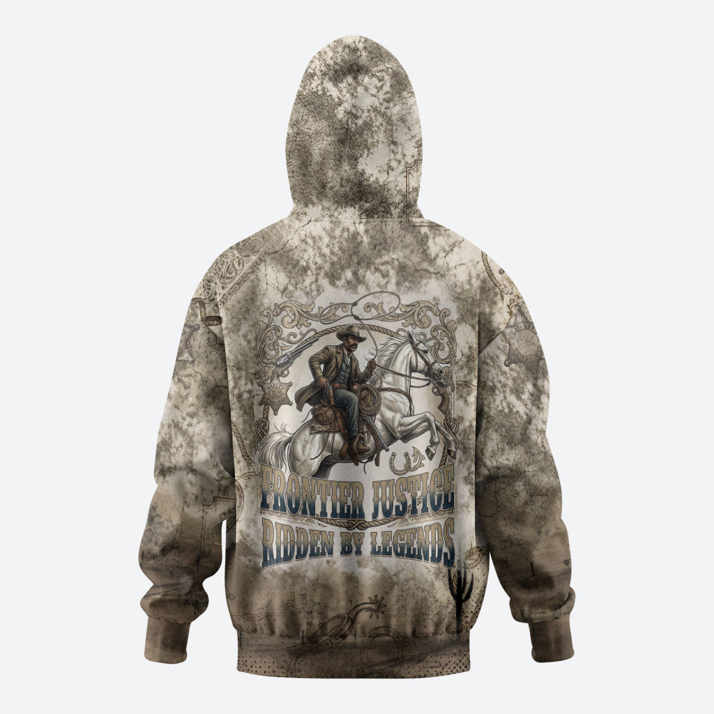Bass Reeves Legend Black Cowboy Hoodie Western Legend Vintage - Legend Of The Frontier