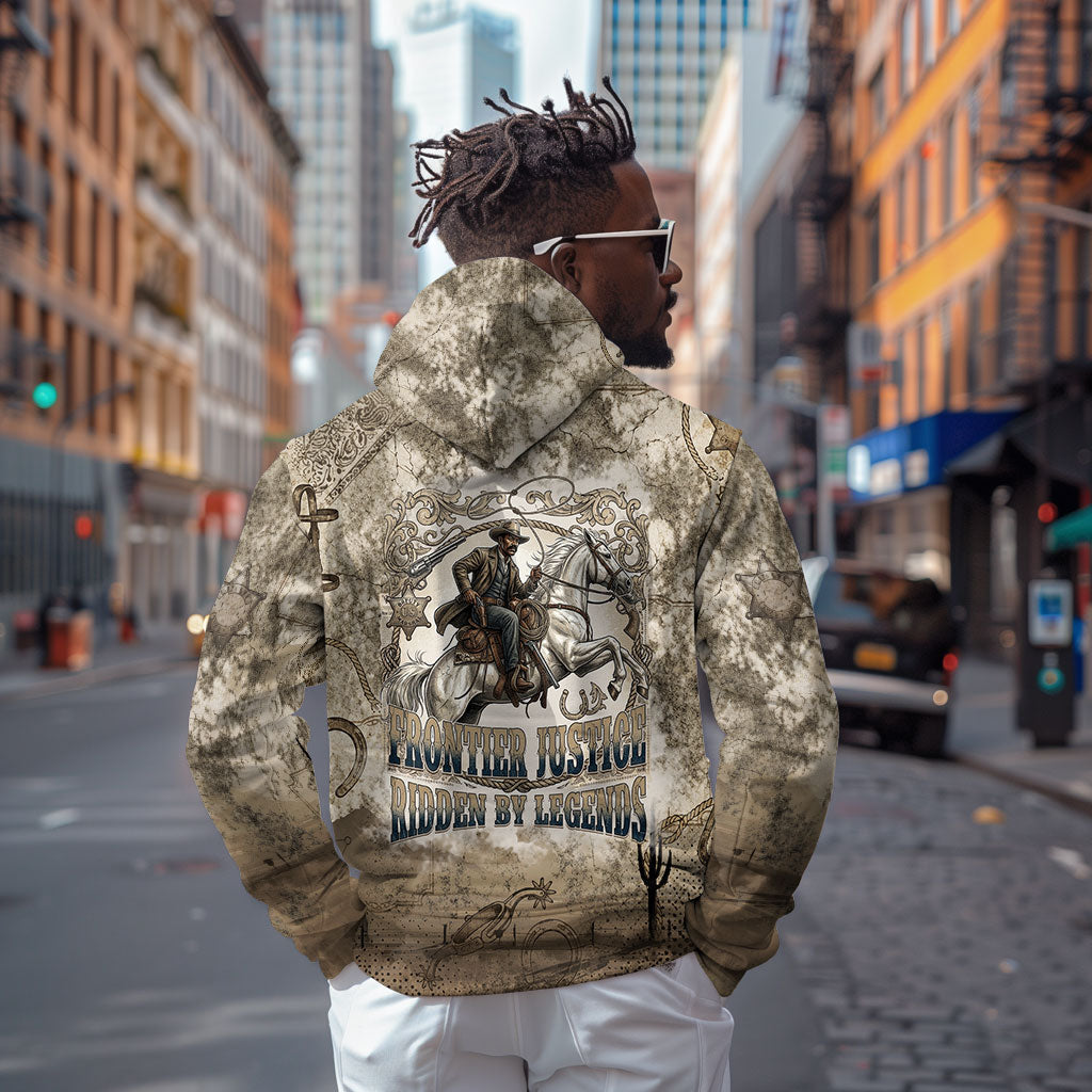Bass Reeves Legend Black Cowboy Hoodie Western Legend Vintage - Legend Of The Frontier