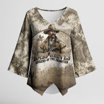 Bass Reeves Legend Black Cowboy Kimono Sleeve Blouse Western Legend Vintage - Legend Of The Frontier