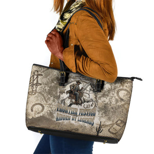 Bass Reeves Legend Black Cowboy Leather Tote Bag Western Legend Vintage - Legend Of The Frontier