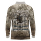 Bass Reeves Legend Black Cowboy Long Sleeve Polo Shirt Western Legend Vintage - Legend Of The Frontier