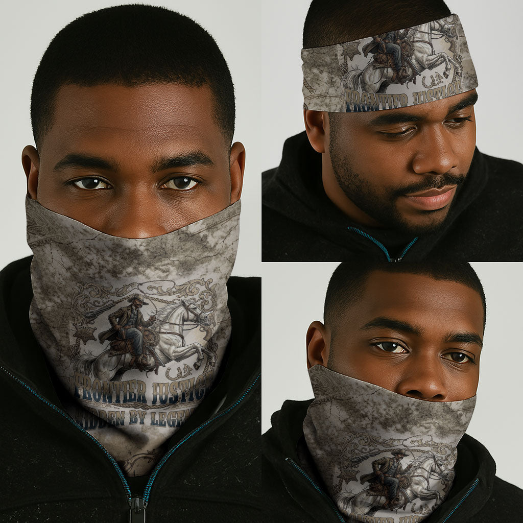 Bass Reeves Legend Black Cowboy Neck Gaiter Western Legend Vintage - Legend Of The Frontier