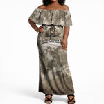 Bass Reeves Legend Black Cowboy Off Shoulder Maxi Dress Western Legend Vintage - Legend Of The Frontier