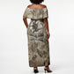 Bass Reeves Legend Black Cowboy Off Shoulder Maxi Dress Western Legend Vintage - Legend Of The Frontier