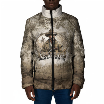 Bass Reeves Legend Black Cowboy Padded Jacket Western Legend Vintage - Legend Of The Frontier