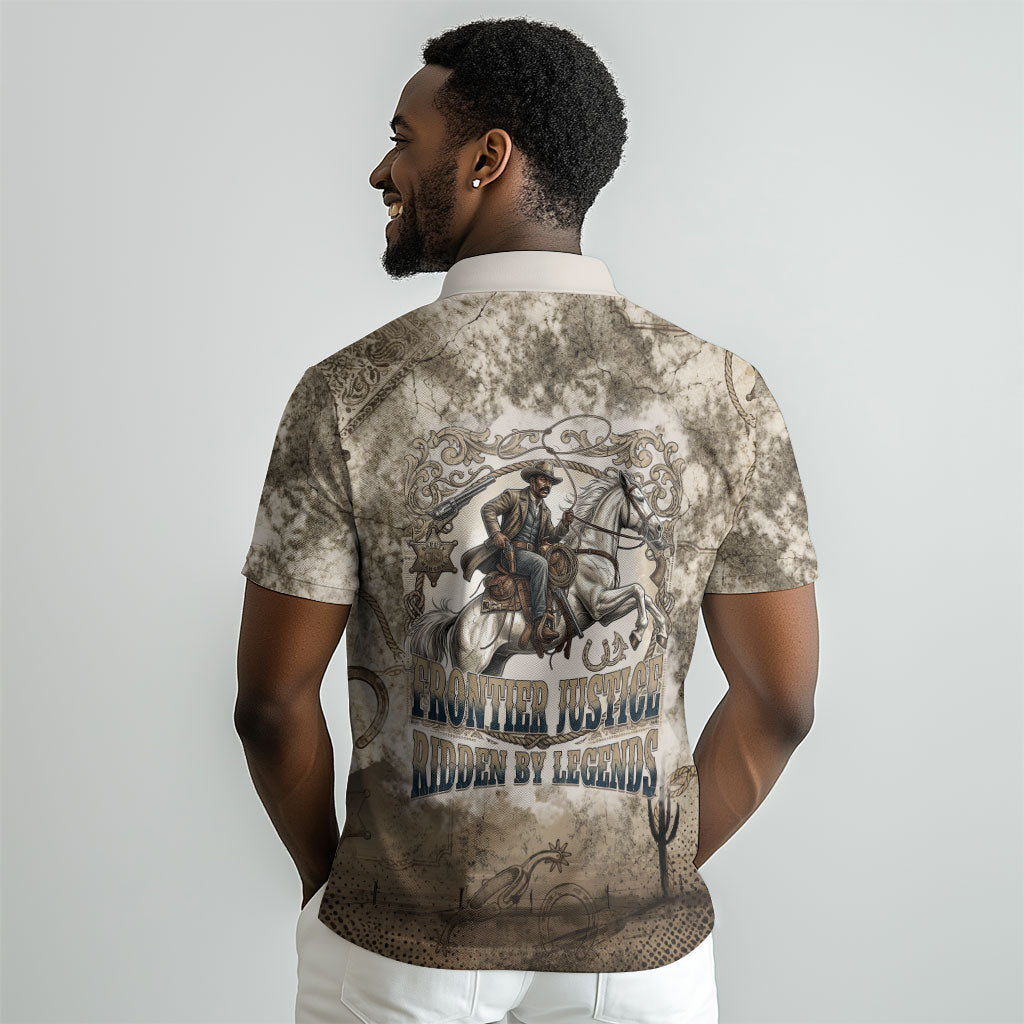 Bass Reeves Legend Black Cowboy Polo Shirt Western Legend Vintage - Legend Of The Frontier