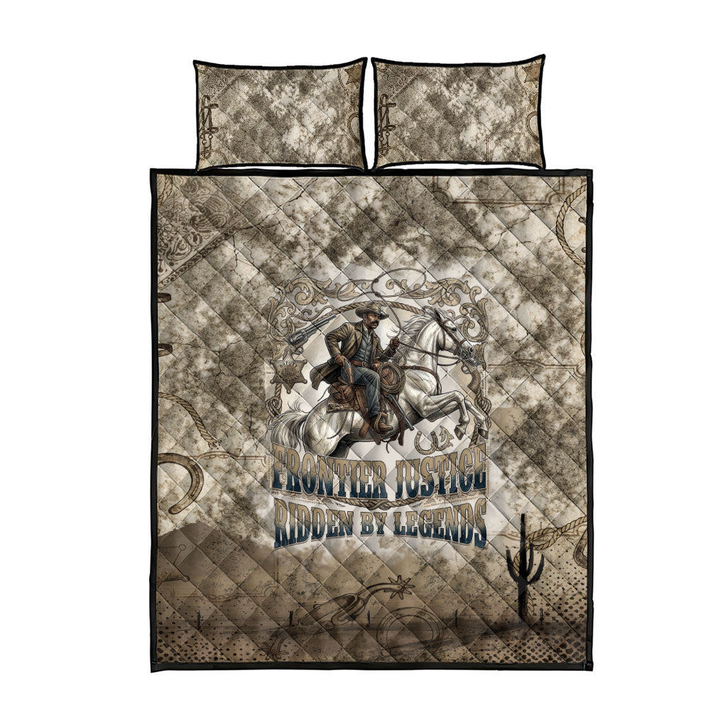 Bass Reeves Legend Black Cowboy Quilt Bed Set Western Legend Vintage - Legend Of The Frontier