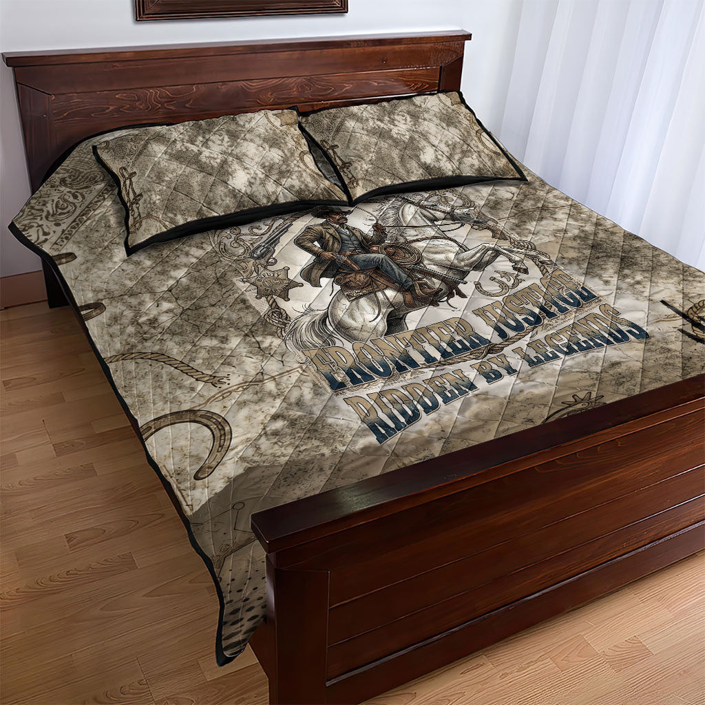 Bass Reeves Legend Black Cowboy Quilt Bed Set Western Legend Vintage - Legend Of The Frontier