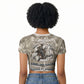 Bass Reeves Legend Black Cowboy Raglan Cropped T shirt Western Legend Vintage - Legend Of The Frontier