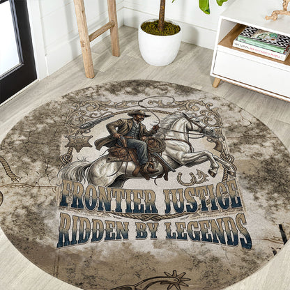 Bass Reeves Legend Black Cowboy Round Carpet Western Legend Vintage - Legend Of The Frontier