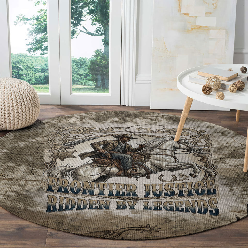 Bass Reeves Legend Black Cowboy Round Carpet Western Legend Vintage - Legend Of The Frontier