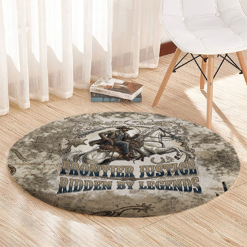 Bass Reeves Legend Black Cowboy Round Carpet Western Legend Vintage - Legend Of The Frontier