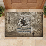 Bass Reeves Legend Black Cowboy Rubber Doormat Western Legend Vintage - Legend Of The Frontier