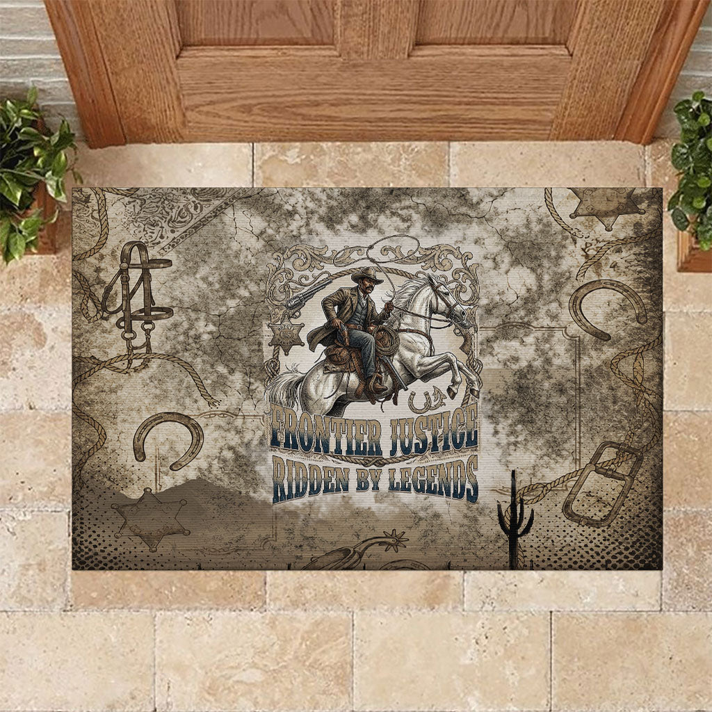 Bass Reeves Legend Black Cowboy Rubber Doormat Western Legend Vintage - Legend Of The Frontier