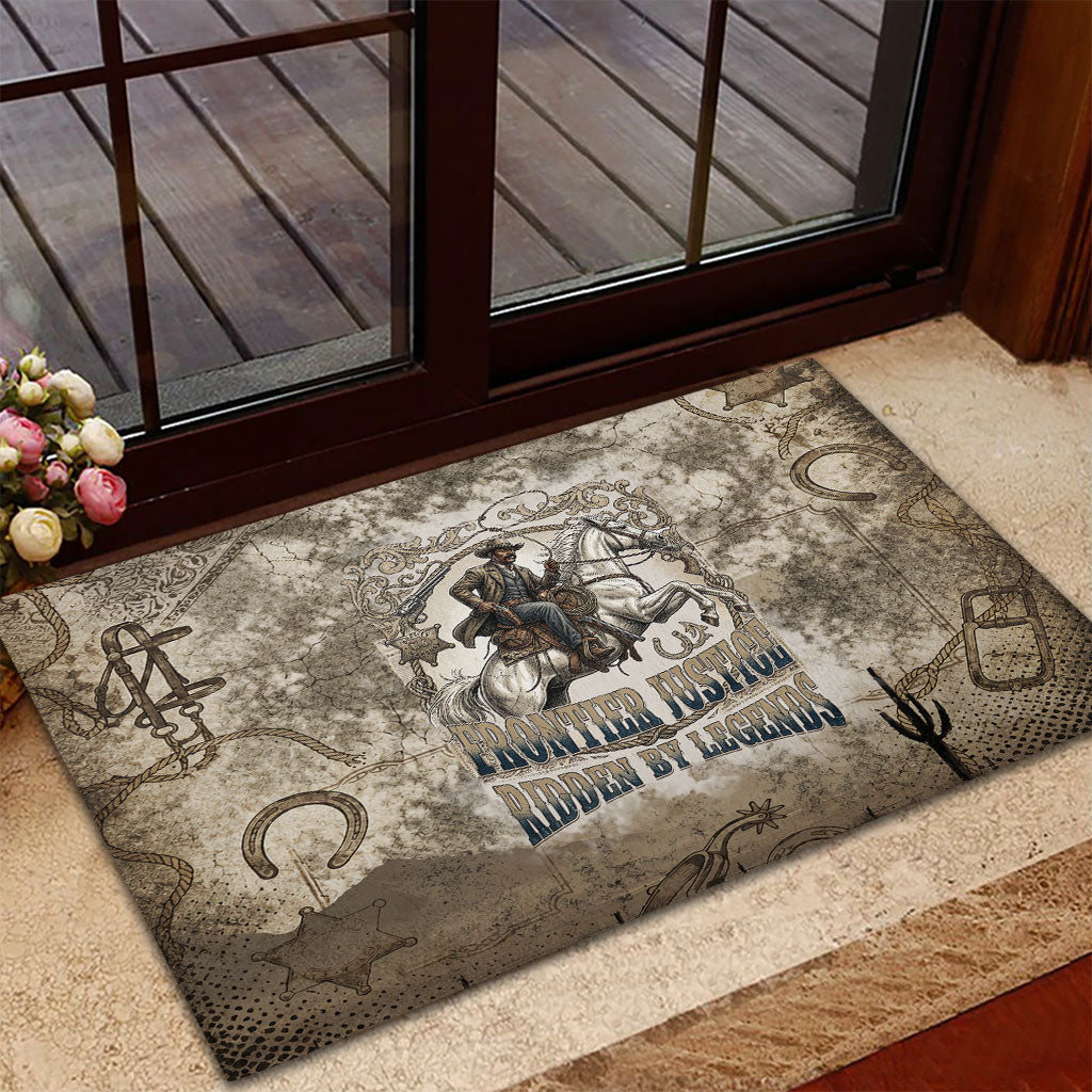 Bass Reeves Legend Black Cowboy Rubber Doormat Western Legend Vintage - Legend Of The Frontier
