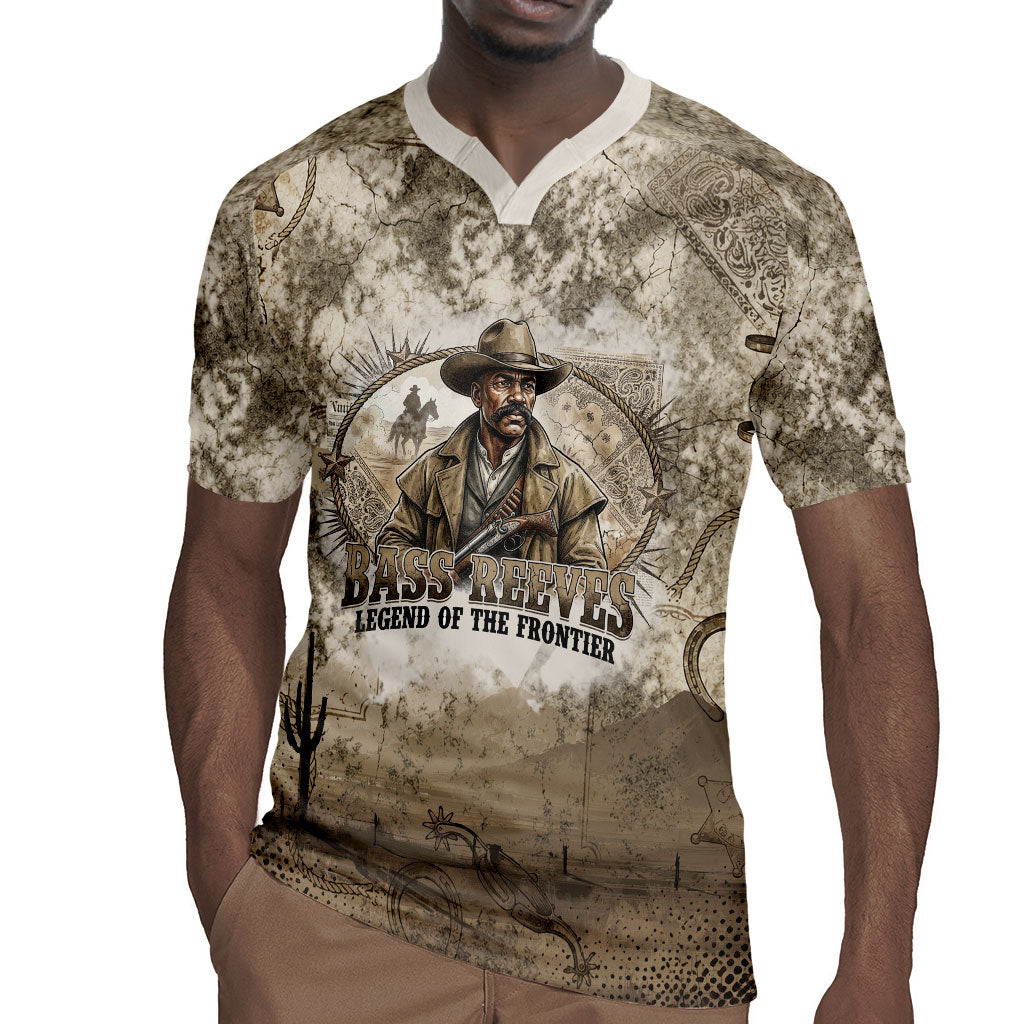Bass Reeves Legend Black Cowboy Rugby Jersey Western Legend Vintage - Legend Of The Frontier