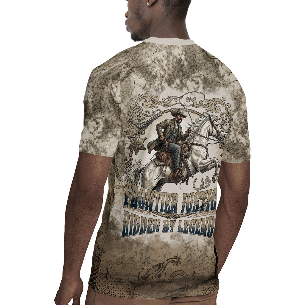 Bass Reeves Legend Black Cowboy Rugby Jersey Western Legend Vintage - Legend Of The Frontier