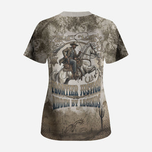 Bass Reeves Legend Black Cowboy Scrub Top Western Legend Vintage - Legend Of The Frontier