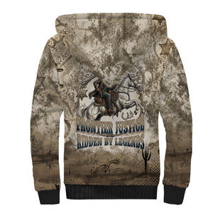 Bass Reeves Legend Black Cowboy Sherpa Hoodie Western Legend Vintage - Legend Of The Frontier
