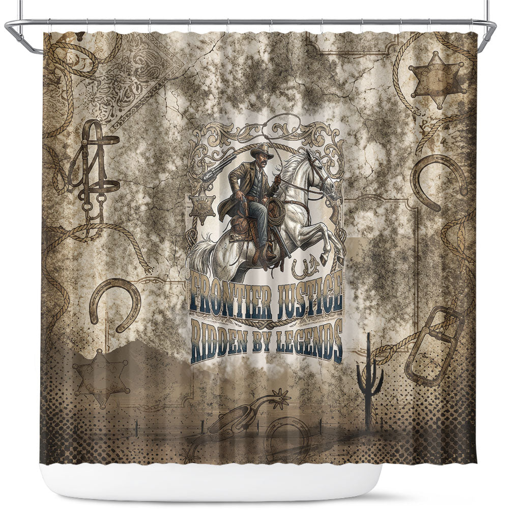 Bass Reeves Legend Black Cowboy Shower Curtain Western Legend Vintage - Legend Of The Frontier