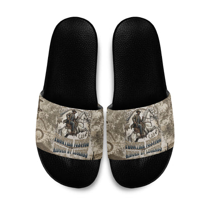 Bass Reeves Legend Black Cowboy Slide Sandals Western Legend Vintage - Legend Of The Frontier
