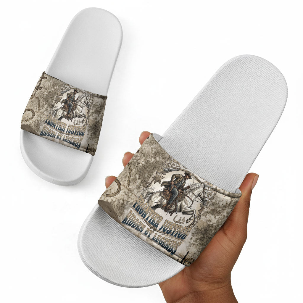 Bass Reeves Legend Black Cowboy Slide Sandals Western Legend Vintage - Legend Of The Frontier