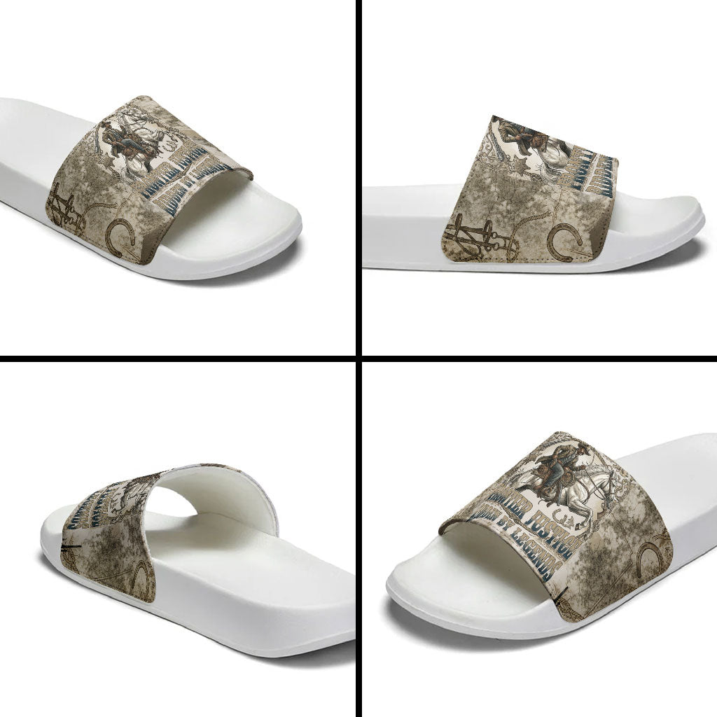 Bass Reeves Legend Black Cowboy Slide Sandals Western Legend Vintage - Legend Of The Frontier
