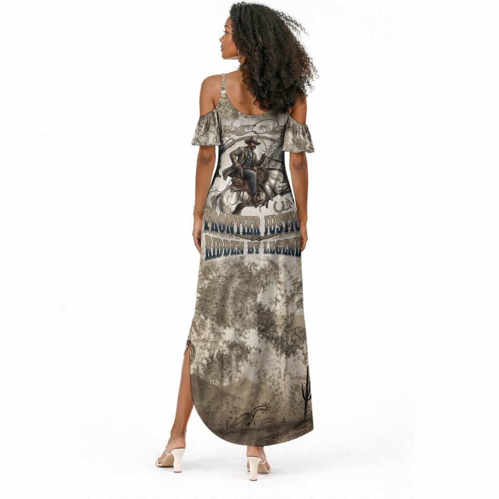 Bass Reeves Legend Black Cowboy Summer Maxi Dress Western Legend Vintage - Legend Of The Frontier
