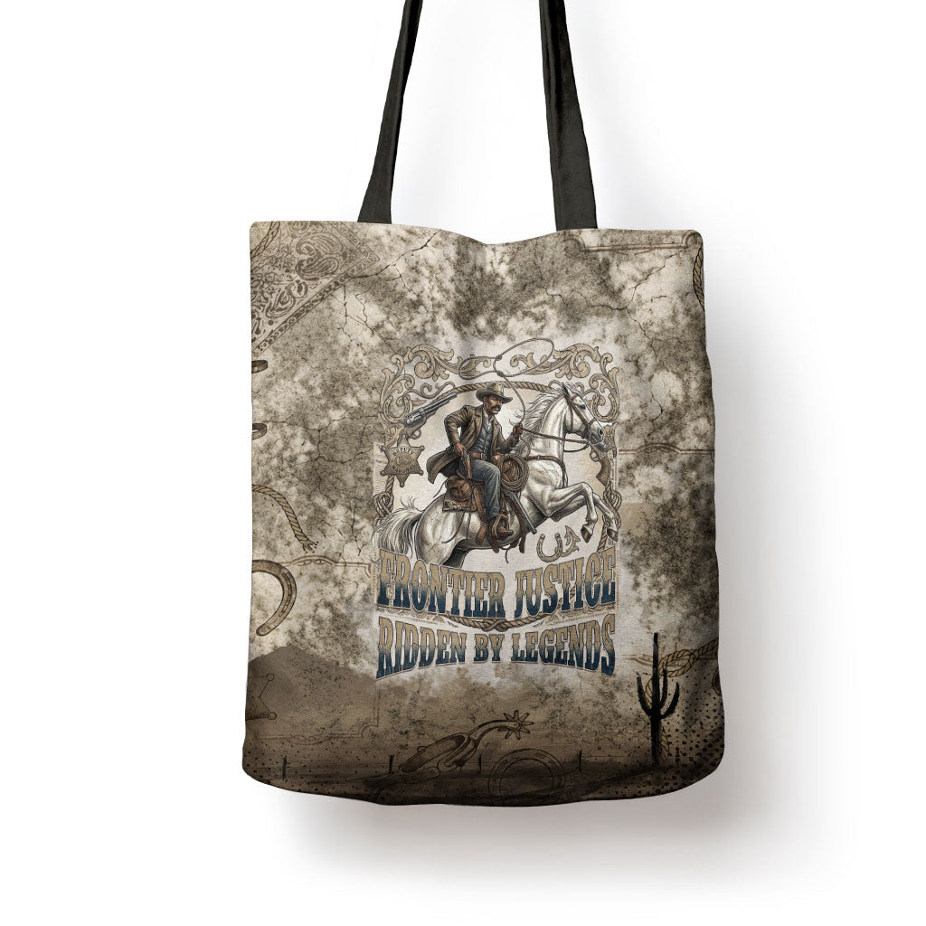 Bass Reeves Legend Black Cowboy Tote Bag Western Legend Vintage - Legend Of The Frontier