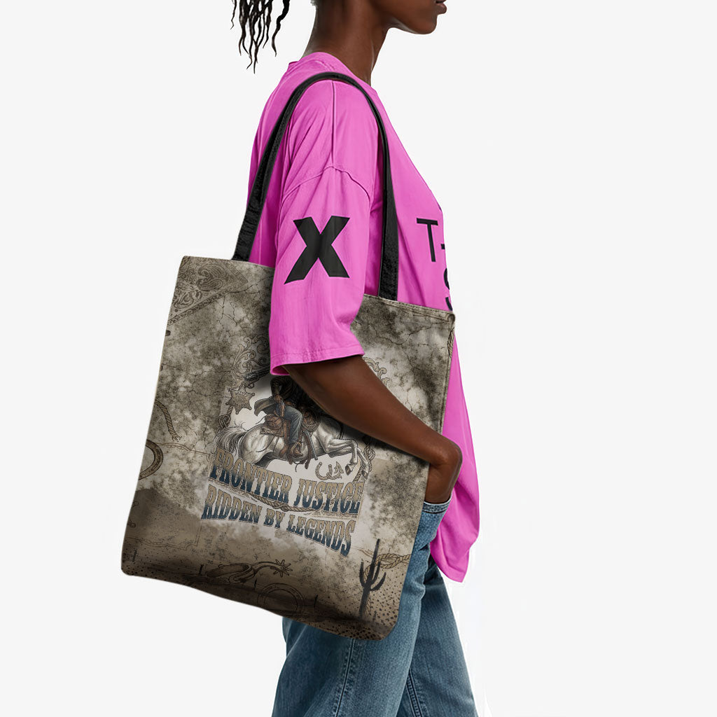Bass Reeves Legend Black Cowboy Tote Bag Western Legend Vintage - Legend Of The Frontier