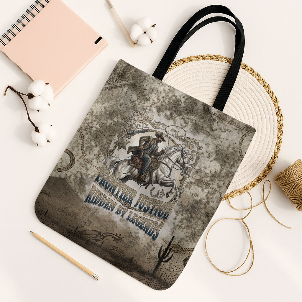 Bass Reeves Legend Black Cowboy Tote Bag Western Legend Vintage - Legend Of The Frontier
