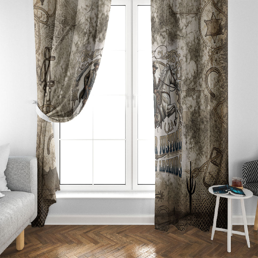 Bass Reeves Legend Black Cowboy Window Curtain Western Legend Vintage - Legend Of The Frontier