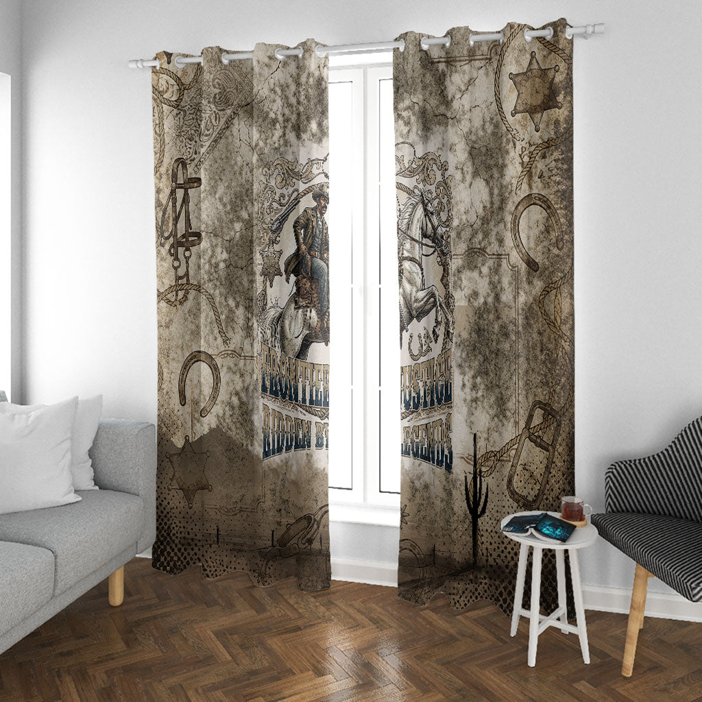 Bass Reeves Legend Black Cowboy Window Curtain Western Legend Vintage - Legend Of The Frontier