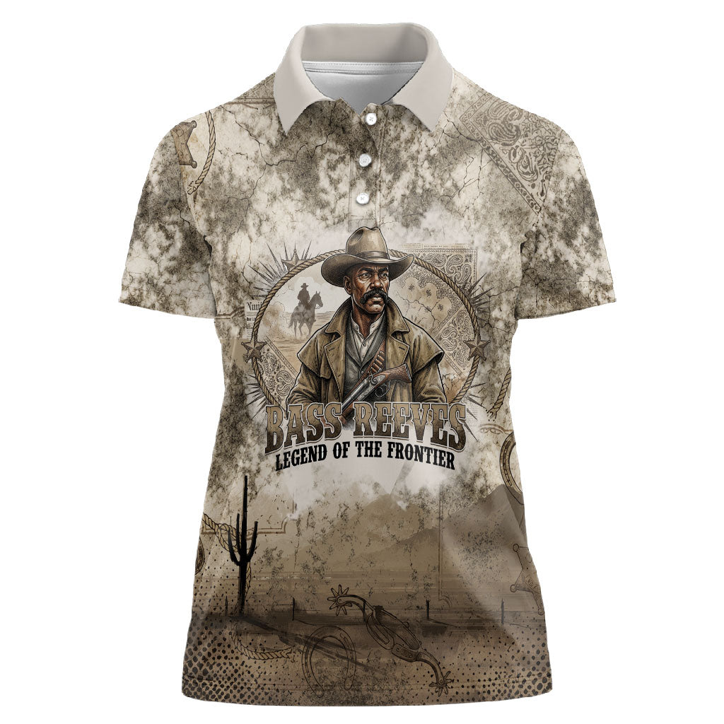 Bass Reeves Legend Black Cowboy Women Polo Shirt Western Legend Vintage - Legend Of The Frontier