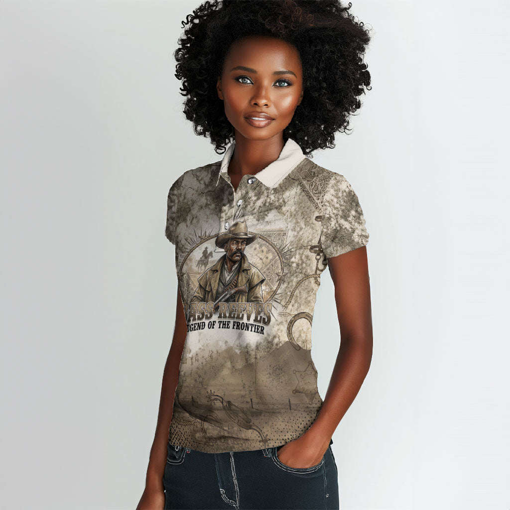 Bass Reeves Legend Black Cowboy Women Polo Shirt Western Legend Vintage - Legend Of The Frontier