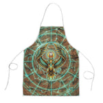 Horus Eye of Ra Apron Golden Falcon Ancient Egyptian Symbol in Futuristic