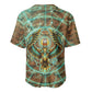 Horus Eye of Ra Baseball Jersey Golden Falcon Ancient Egyptian Symbol in Futuristic
